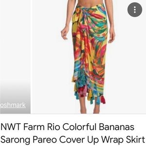 Farm Rio colorful banana sarong with tassels